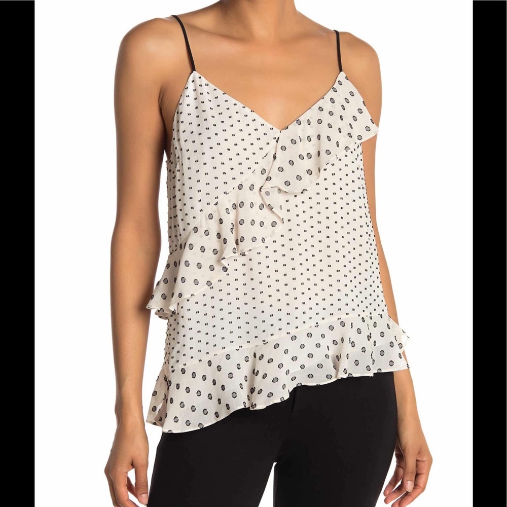 🔥🔥NWT DVF Lara Multi Clip Dot asymmetrical camisole.
